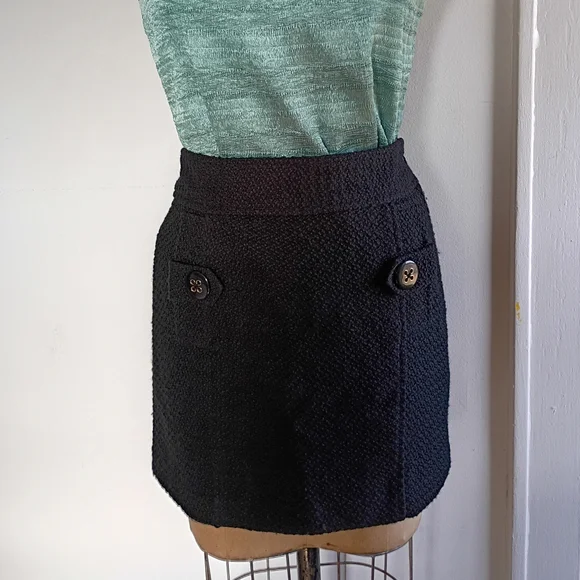 Banana Republic Textured Black Mini Skirt - Picture 8 of 9